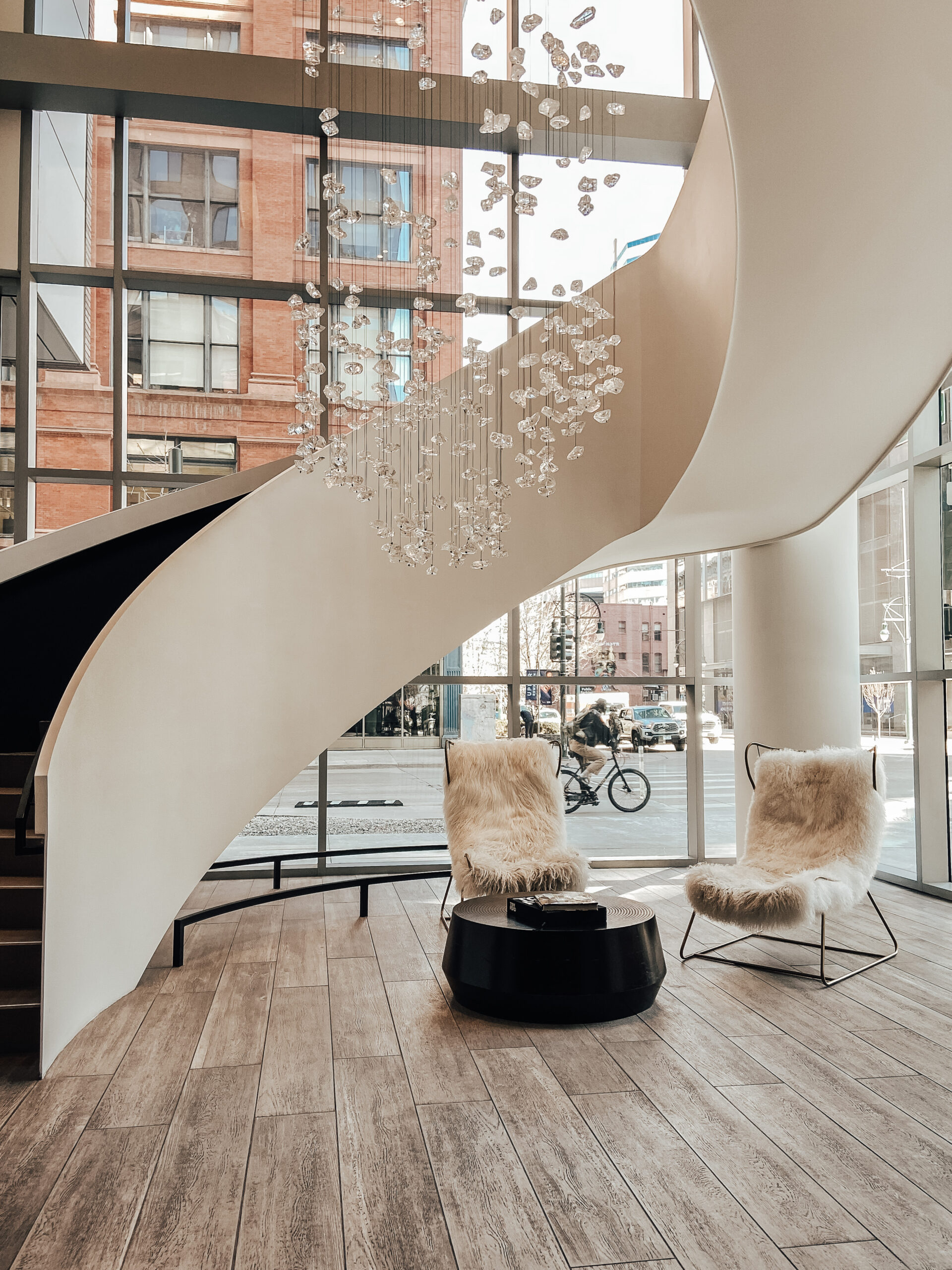 Spiral staircase at Le Meridien Denver Downtown